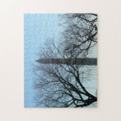 ワシントンのモニュメントin冬Iの風景 ジグソーパズル (縦)