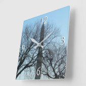 ワシントンのモニュメントin冬Iの風景 スクエア壁時計 (傾斜)