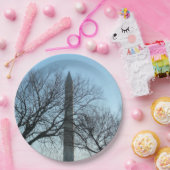 ワシントンのモニュメントin冬Iの風景 ペーパープレート (パーティー)