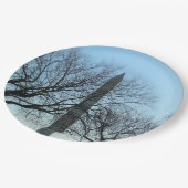 ワシントンのモニュメントin冬Iの風景 ペーパープレート (アングル)