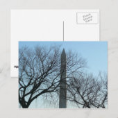 ワシントンのモニュメントin冬Iの風景 ポストカード (正面/裏面)