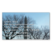 ワシントンのモニュメントin冬Iの風景 マグネット名刺 (正面)