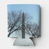 ワシントンのモニュメントin冬Iの風景 缶クーラー (裏面)