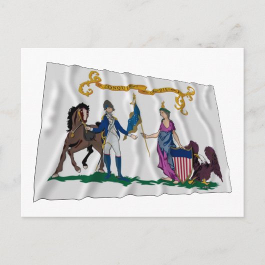 ワシントンのライフガード国旗 ポストカード (正面)