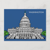 ワシントンのヴィンテージ旅行観光広告 ポストカード (正面)