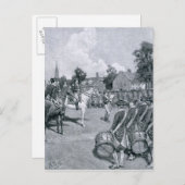 ワシントンの前に宣言文を読む ポストカード (正面/裏面)