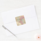 ワシントンの地図バイミッチェル スクエアシール (封筒)