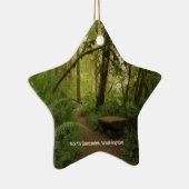 ワシントンの平和なグリーンフォレストトレイル セラミックオーナメント (右)