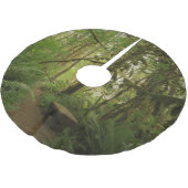 ワシントンの平和な緑の森の道 ブラッシュドポリエステルツリースカート (アングル)