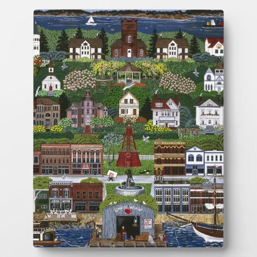 ワシントンの歴史的なポートタウンゼント フォトプラーク (正面)