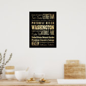 ワシントンの観光スポットと有名な場所,ニューヨーク ポスター (キッチン)