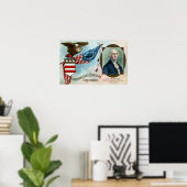 ワシントンの誕生日の挨拶 ポスター (ホームオフィス)