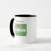 ワシントンの誰かが私のコーヒーマグを愛している マグカップ (正面左)