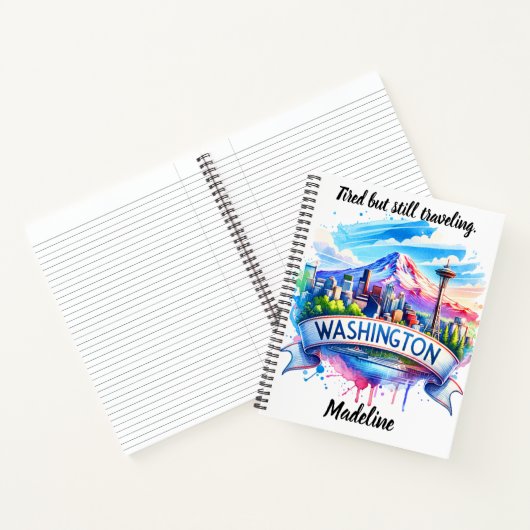 ワシントンの風景を探鮮やかる ノートブック (内部)