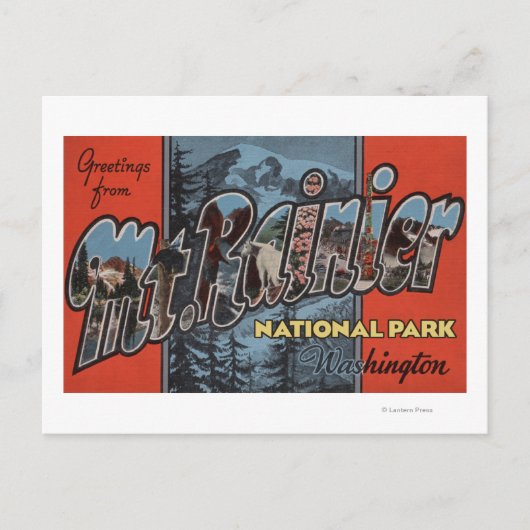 ワシントンのMt.Rainier州パーク ポストカード (正面)