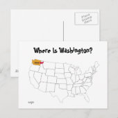 ワシントンはどこだ？ ポストカード (正面/裏面)