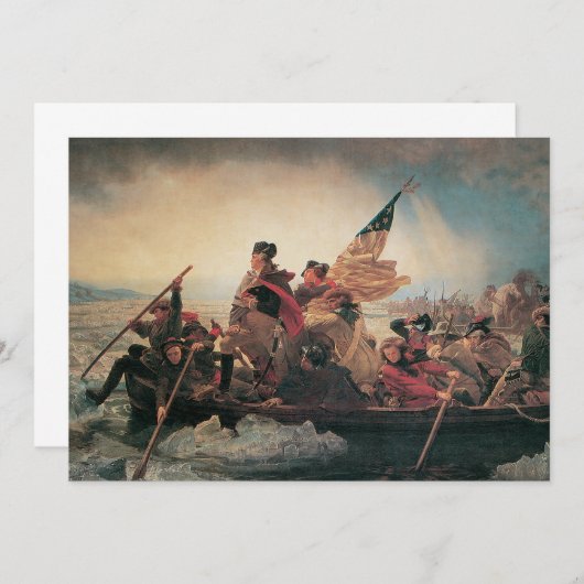 ワシントンはデラウェアを横切るエマニュエル・ロイツェ (正面/裏面)