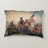 ワシントンはデラウェアを横切るエマニュエル・ロイツェ アクセントクッション (裏面)