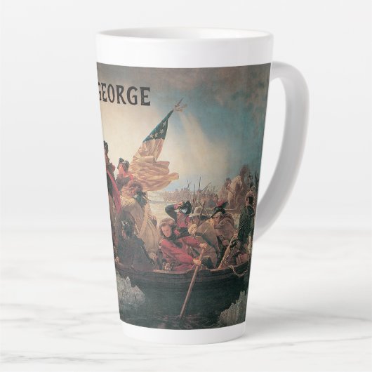 ワシントンはデラウェアを横切るエマニュエル・ロイツェ カフェラテマグ (右アングル)