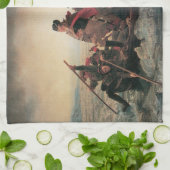 ワシントンはデラウェアを横切るエマニュエル・ロイツェ キッチンタオル (折り畳み)