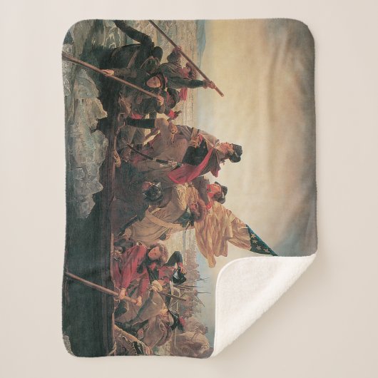 ワシントンはデラウェアを横切るエマニュエル・ロイツェ シェルパブランケット (正面)