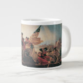 ワシントンはデラウェアを横切るエマニュエル・ロイツェ ジャンボコーヒーマグカップ (正面右)