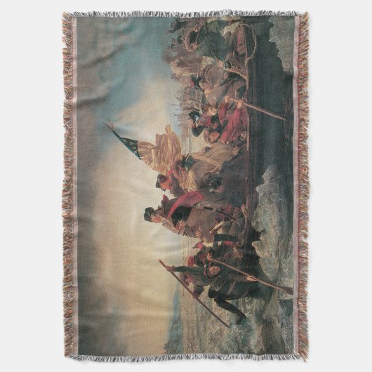 ワシントンはデラウェアを横切るエマニュエル・ロイツェ スローブランケット (正面縦)