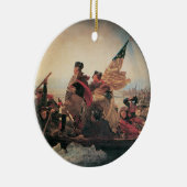 ワシントンはデラウェアを横切るエマニュエル・ロイツェ セラミックオーナメント (右)