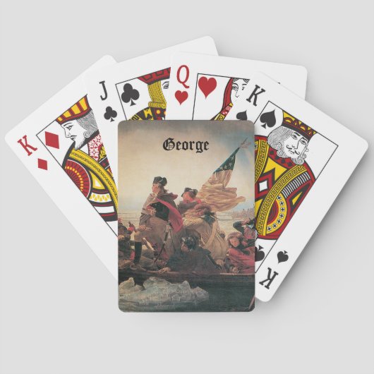 ワシントンはデラウェアを横切るエマニュエル・ロイツェ トランプ (裏面)