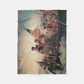 ワシントンはデラウェアを横切るエマニュエル・ロイツェ フリースブランケット (正面)