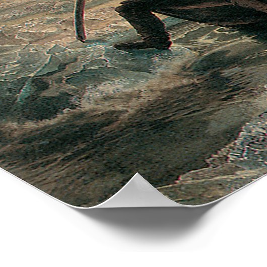 ワシントンはデラウェアを横切るエマニュエル・ロイツェ ポスター (角)