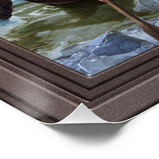 ワシントンはデラウェアを横切るエマニュエル・ロイツェ ポスター (コーナー)