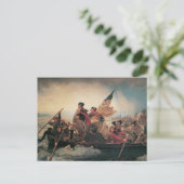 ワシントンはデラウェアを横切るエマニュエル・ロイツェ ポストカード (スタンド正面)