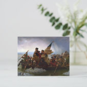 ワシントンはデラウェアを横切るエマニュエル・ロイツェ ポストカード (スタンド正面)