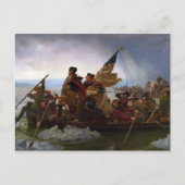 ワシントンはデラウェアを横切るエマニュエル・ロイツェ ポストカード (正面)