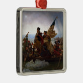 ワシントンはデラウェアを横切るエマニュエル・ロイツェ メタルオーナメント (右)