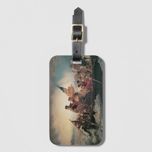 ワシントンはデラウェアを横切るエマニュエル・ロイツェ ラゲッジタグ (正面縦)