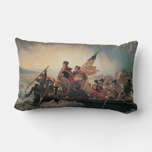 ワシントンはデラウェアを横切るエマニュエル・ロイツェ ランバークッション (裏面)