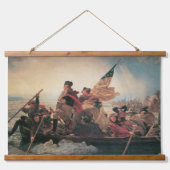 ワシントンはデラウェアを横切るエマニュエル・ロイツェ 吊り下げ型タペストリー (正面)