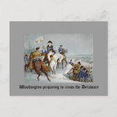 ワシントンはデラウェアを横断する準備をしている ポストカード (正面)
