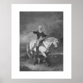 ワシントンはトレントンで敬礼を受けている ポスター