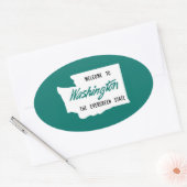 ワシントンへようこそ – USA 楕円形シール (封筒)
