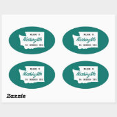 ワシントンへようこそ – USA 楕円形シール (シート)