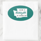 ワシントンへようこそ – USA 楕円形シール (バッグ)