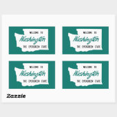 ワシントンへようこそ – USA 長方形シール (シート)