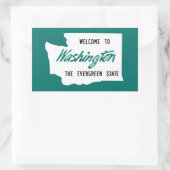 ワシントンへようこそ – USA 長方形シール (バッグ)