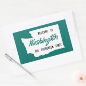 ワシントンへようこそ – USA 長方形シール (封筒)