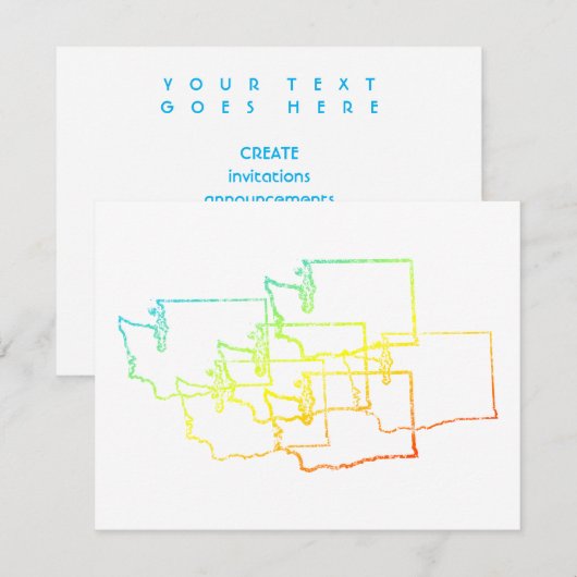 ワシントンぼやけー 招待状 (正面/裏面)