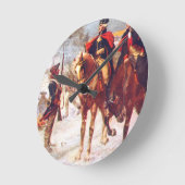 ワシントンアンドラファイエットアットバレーフォージ ラウンド壁時計 (傾斜)