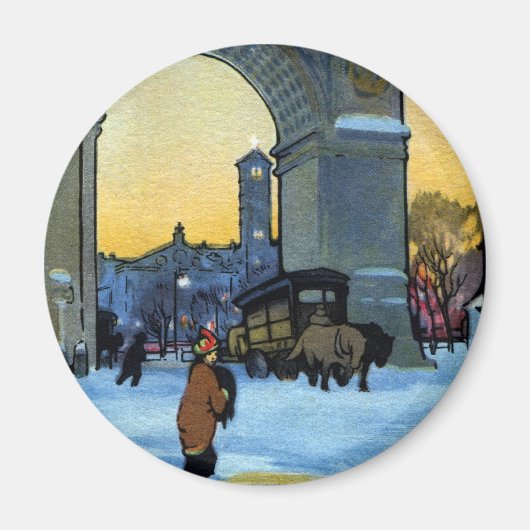 ワシントンアーチアットウィンタートワイライト マグネット (正面)